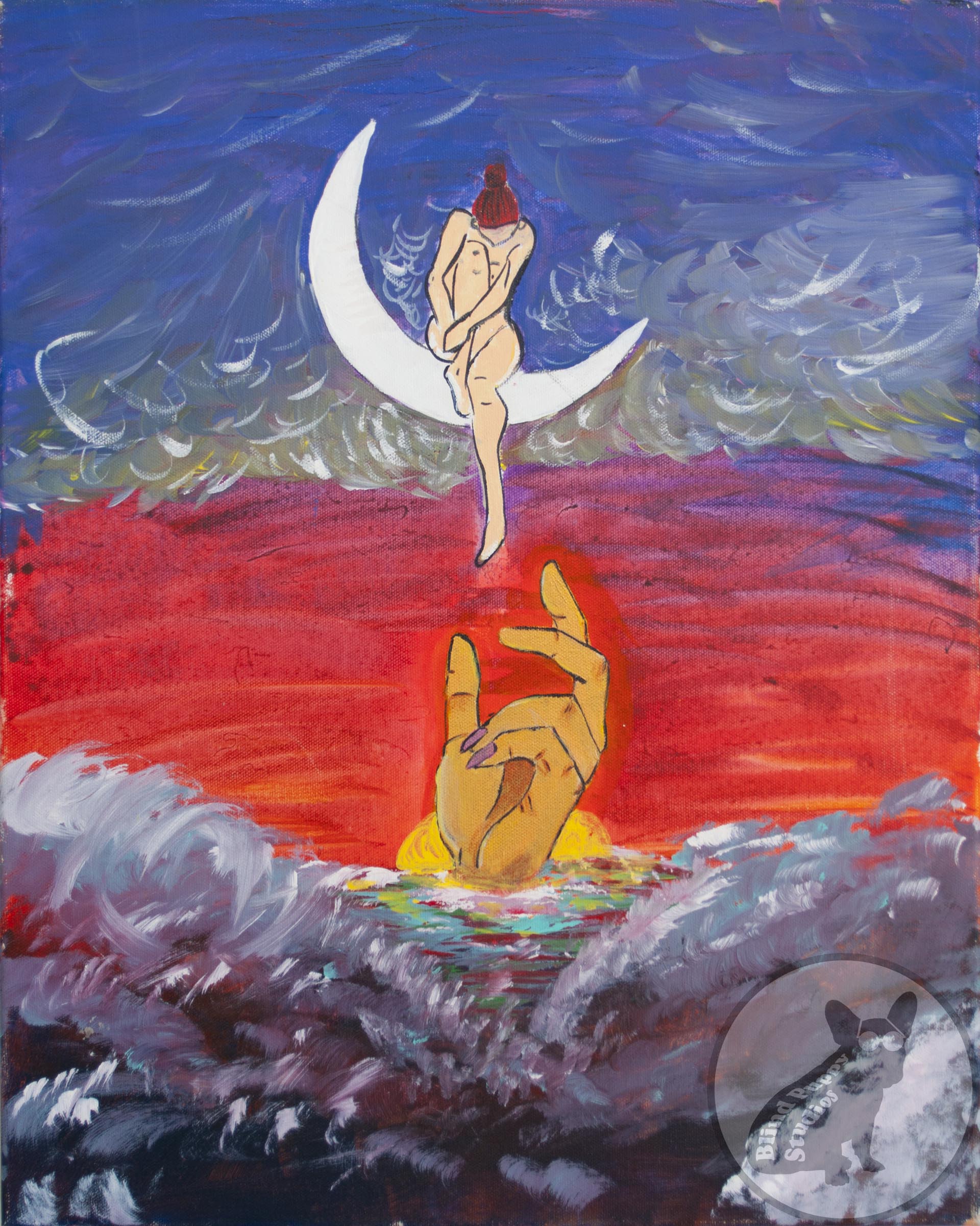 Moon's Embrace 16"(W) x 20"(L)